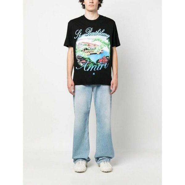 

2023 summer cotton graphic letter print men's casual t-shirts crew neck short-sleeve breathable fashion men's tees fb025, White;black