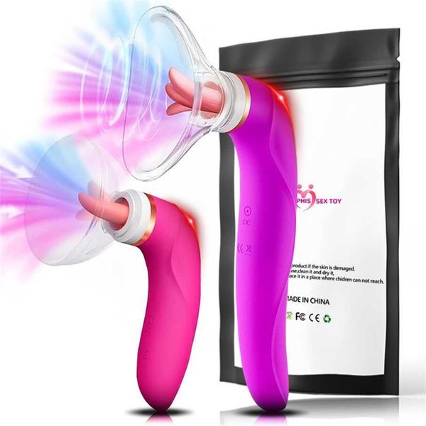 

iphisi women's sucker tongue licking elf shaker massage stick silicone simulated