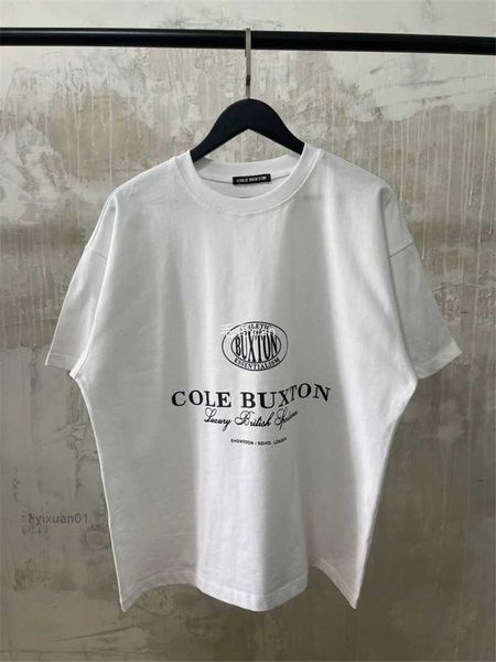 

men's t-shirts cole buxton brown royal blue classic slogan printing shirt men women 100% cotton oversized cb tee casual streetwear a8oo, White;black