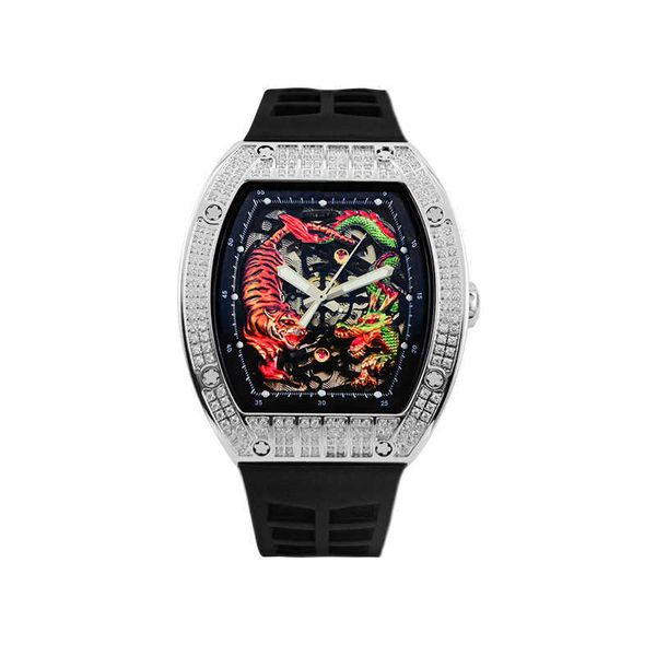 

wristwatches luxury custom bling iced out watches white gold plated moiss anite diamond watchess 5a replication mechanical 01u7, Slivery;golden