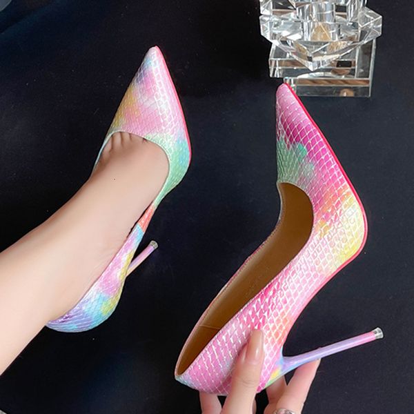 

dress shoe high heel pumps design party nightclub show passion stiletto temptation pointed toe plus size shoes 230707, Black