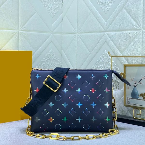 

designer women's crossbody bag luxury handbag embossed fluffy chain baguette bag size 26*20*12cm available crossbody classic underarm b