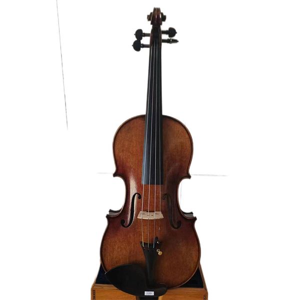 

4/4 size violin solid flamed maple back spruce hand carved nice sound k3169