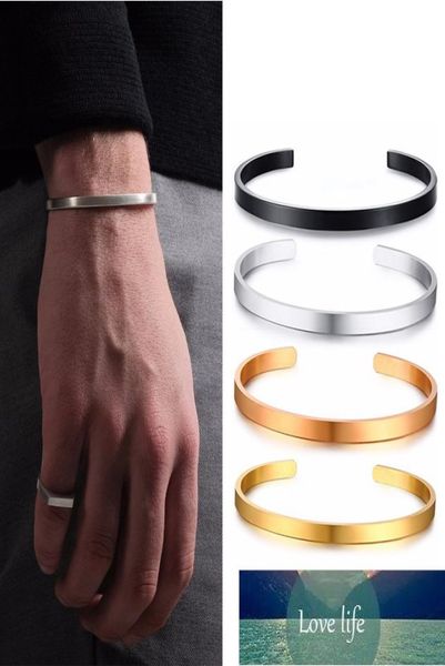 

4mm bangle cuff stainless steel love bracelet male jewelry for men039s gift wedding factory expert design quality latest 6295215, Black