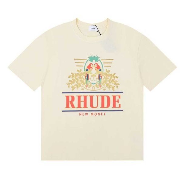 

t rhude designer t-shirt shirt mens tee workout shirts for men oversized t 100%cotton rhude tshirts vintage short sleeve us size vfc1 m8my, White;black