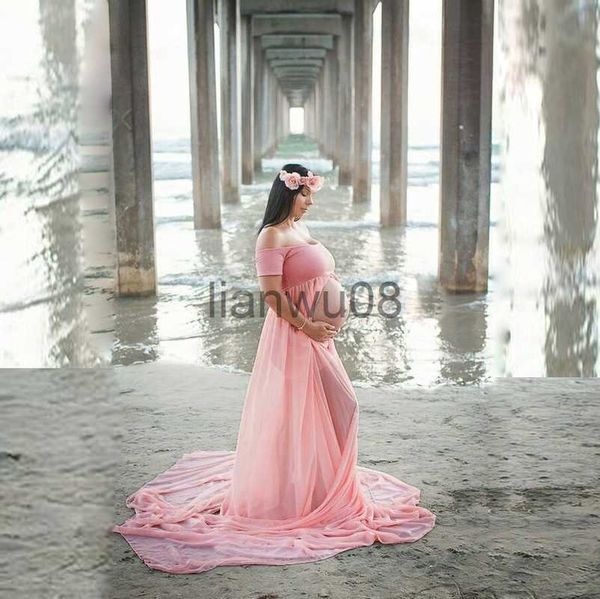 

maternity dresses maternity pgraphy props pregnancy dress for p shooting off shoulder pregnant dresses for women maxi maternity gown x0707, White