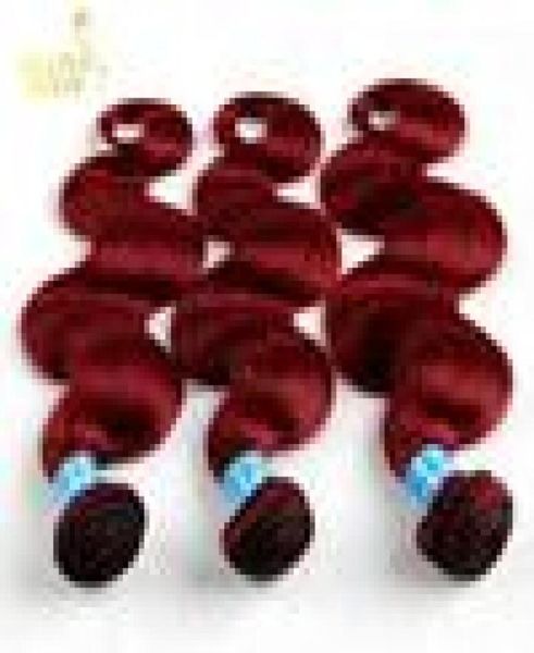 

burgundy wine red peruvian virgin hair body wave 100% human hair weave bundles grade 8a peruvian wavy hair extensions 3/4pcs9613514, Black