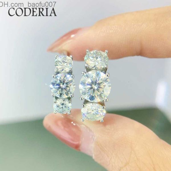

with side stones with side stones real test positive perak murni ringen total 4 karat d warna vvs1 cincin berlian berkilau perhiasan wanita, Silver