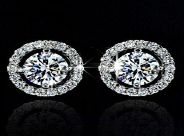 

round cut white z diamond silver stud earrings wedding party jewelry gifts christmas gift5165404, Golden;silver