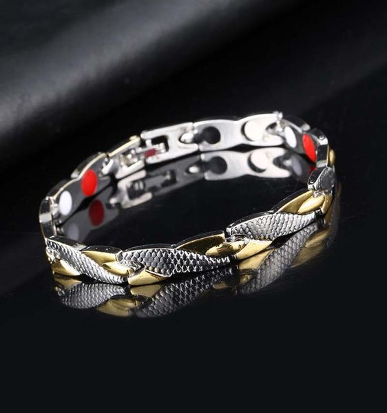 

dragon scales magnets bracelet bangle cuff women mens bracelets wristband fashion jewelry will and sandy gift7320931, Black