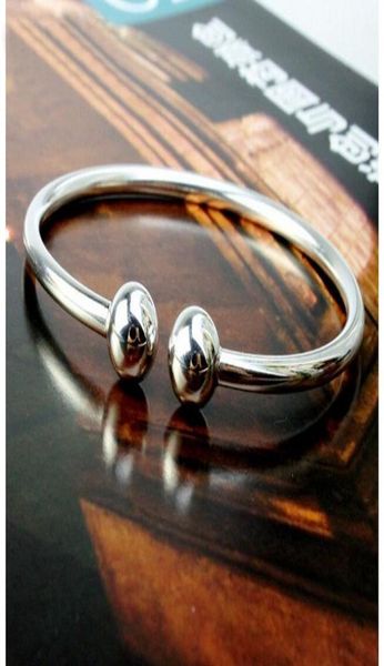 

925 sterling silver fill open women cuff bangle fit european beads charm bracelet 20pcs 8901459, Black