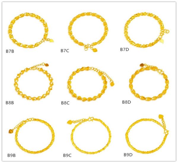 

fish personalized heart hollow yellow gold bracelets 8 pieces mixed style gtkb3 brand new high grade fashion women039s 24k gol3751331, Black