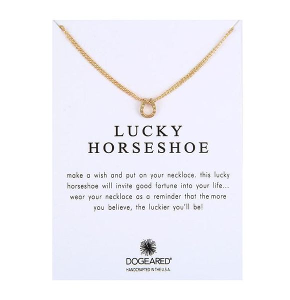 

no dogeared logo fashion jewelry reminders lucky horseshoe silver color horseshoe charm necklace for women5178283