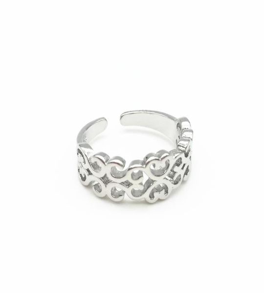 

omhxzj whole band rings european fashion woman man party wedding gift silver vintage hollow open 925 sterling silver ring rr267478516