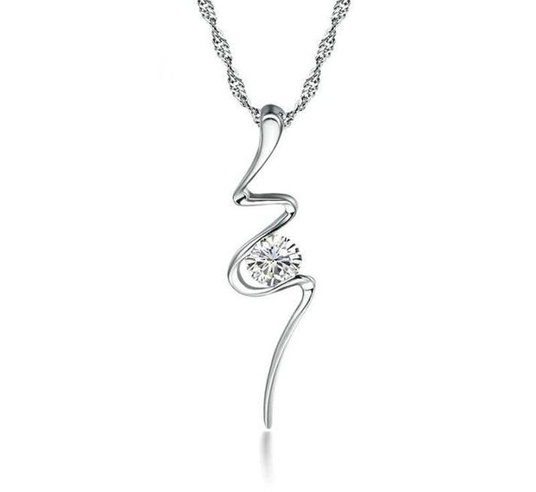 

new arrival silver necklace crystal pendant statement necklaces 925 sterling silver items woman jewelry7061439
