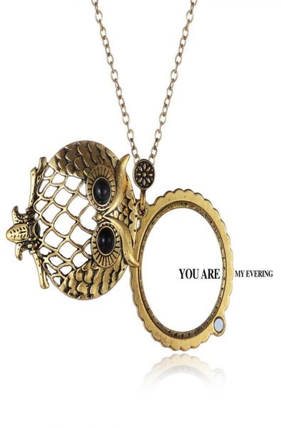 

reading glasses necklaces women men 5x magnifying glass necklace fashion owl pendant rhodium with crystal magnifier necklace with 9489855, Silver