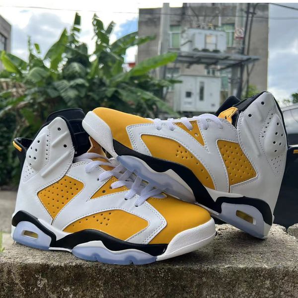 

shoes jumpman 6 6s yellow ochre mens white black men sports sneakers 40-47 ct8529-170