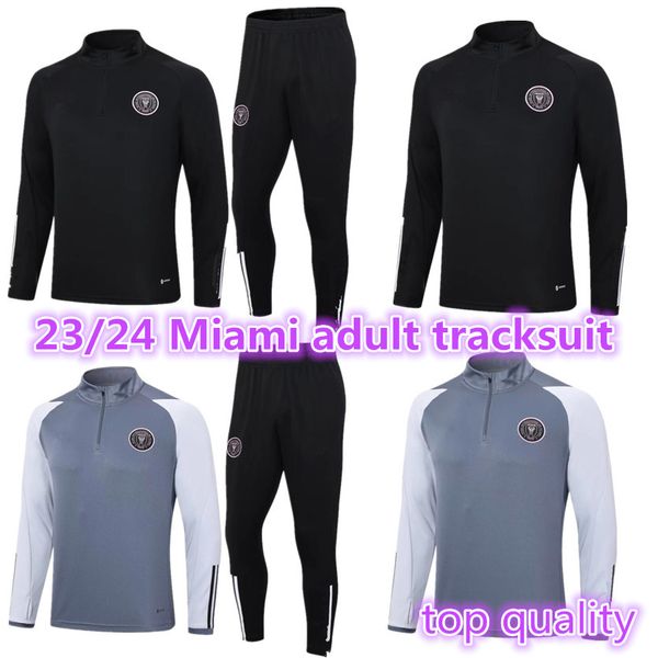 

2023 2024 inter miami tracksuit soccer jerseys long sleeve training suit matuidi campana yedlin beckham mls messies 23 24 football men fans, Black