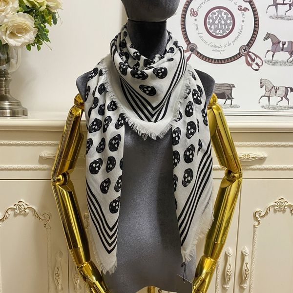 

women's square scarf scarves shawl 100% cashmere material white color print pattern size 120cm -120cm, Blue;gray