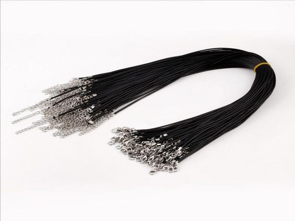

cord wire 100 pc 15mm 2mm black wax leather snake necklace beading cord string rope diy jewelry findings whole jf0017456830, White;red