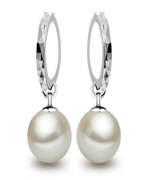 

925 sterling silver pearl earrings jewelry charm ethnic wedding vintage exquisite white pearl earrings4016707, Golden;silver