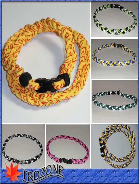 

2023 titanium ionic braided necklace softball01234563385480, Golden;silver