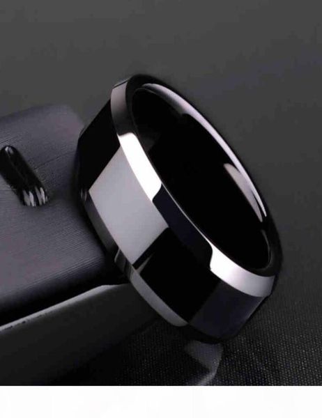 

fashion black titanium ring men finished classic engagement jewelry rings for male party wedding bands anillos1755298, Silver
