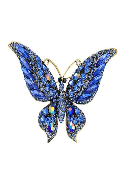 

insect butterfly brooch fashion rhinestone crystal lapel pin scarf buckle badge luxulry jewelry brooches for women accessories7266944, Gray