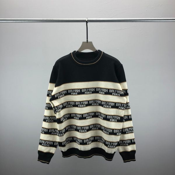 

2023 new europe women and mens designer sweaters retro classic luxury sweatshirt men arm letter embroidery round neck comfortable high-quali, White;black