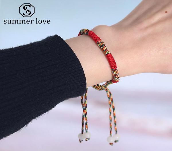 

bohemian ethnic fashion braided bracelet for women men lucky red rope string handmade woven bracelet valentines day jewelry gift1222690, Black