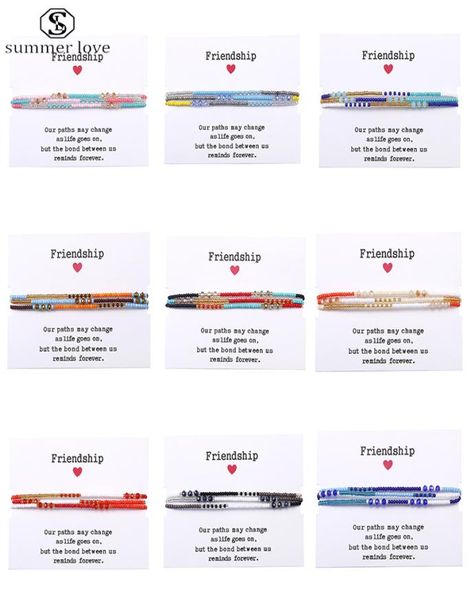 

trendy glass seed bead bracelet 3 layer corlourful bead by hand adjustable size couples bracelets charm jewelry gift for women men7857497, Black