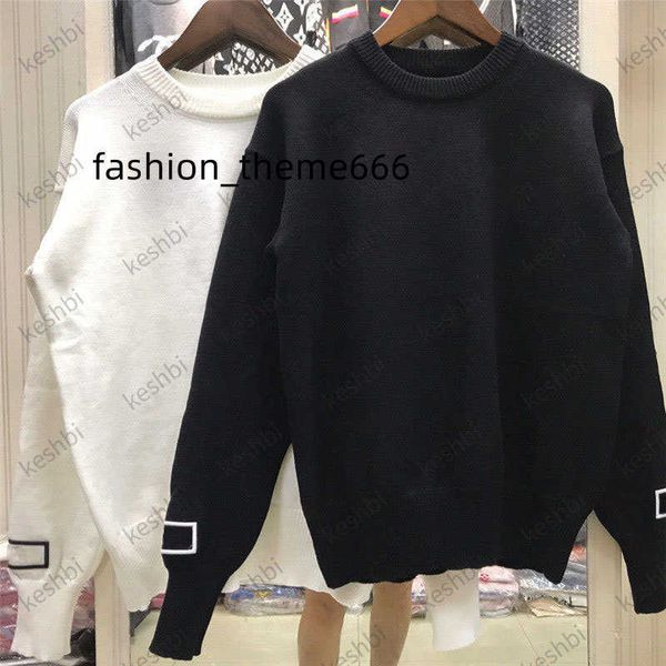 

autumn winter women pullover sweaters embroidery letter loose round neck long sleeve sweater, White;black