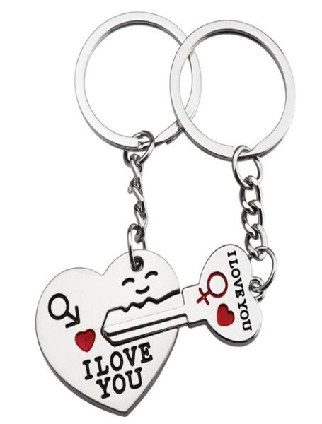 

10 pair lovers key to my heart keychain valentine039s day favors and gifts souvenirs wedding event party supplies fob creativ2352336, Slivery;golden
