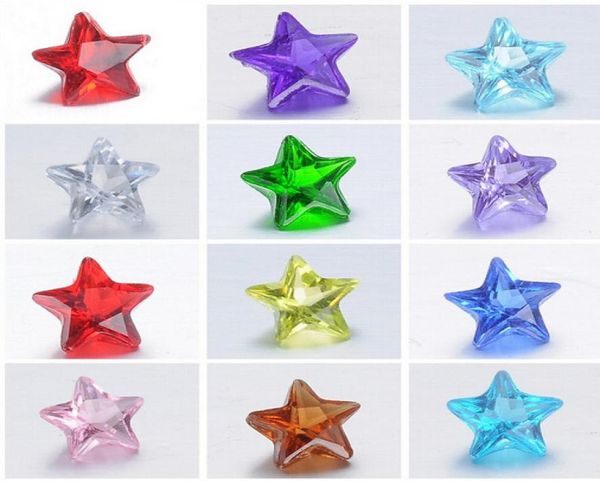 

transparent crystal mixed color 5mm birth stone star shape diy charms for floating locket9550771