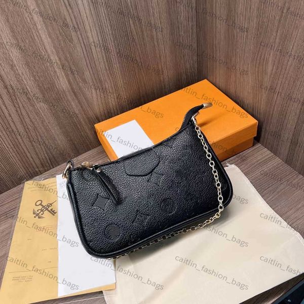 

black mini bag fashion embossed monograms easy pouch on strap small cross body designer handbag letter flower compact shoulder bag caitlin_f