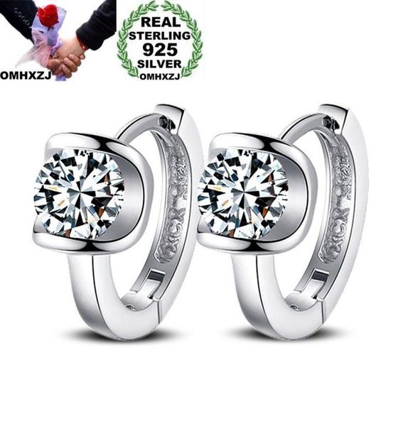

omhxzj whole personality fashion ol woman girl wedding gold white shining zircon 30 sterling silver hoop earrings ye3898976077, Golden;silver