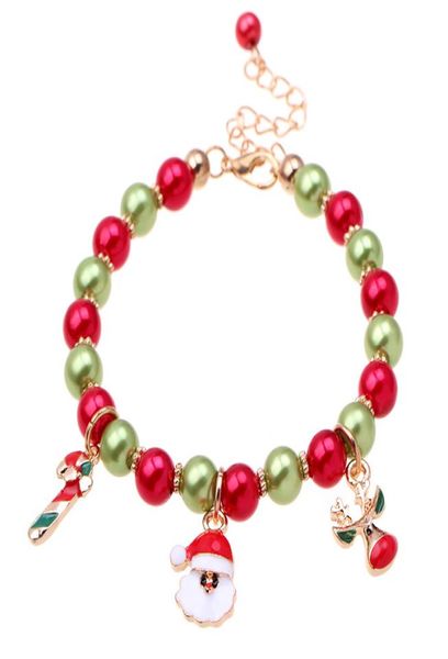 

2020 christmas santa claus bracelet merry christmas decor for home noel 2021 happy new year christmas ornaments xmas5463053, Black