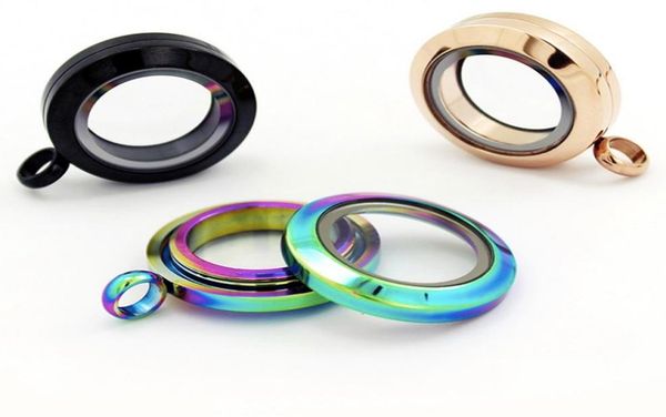 

20mm silvergoldrose gold glass floating locket pendants round 316l stainless steel cute screw memory lockets fit charms5345551, Silver