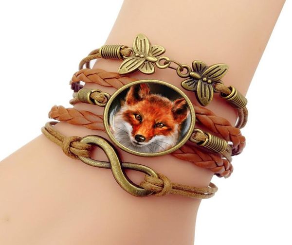 

red fox time bracelet multistorey manual weave glass group combine hand decorate9929069, Golden;silver