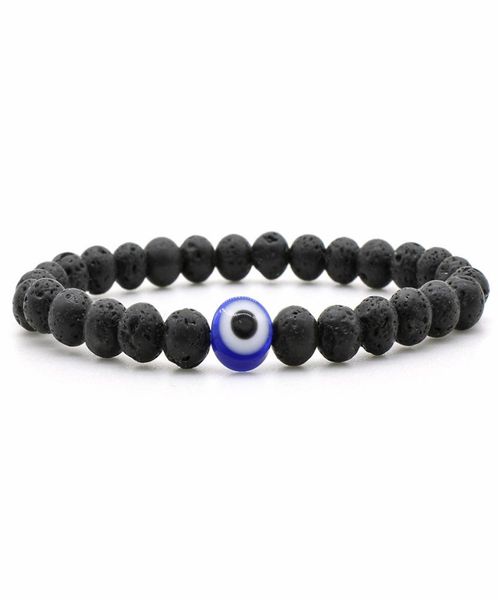 

turkish evil eyes bracelet black natural stone beads obsidian men braslet for women men yoga hand jewelry accessories7440619