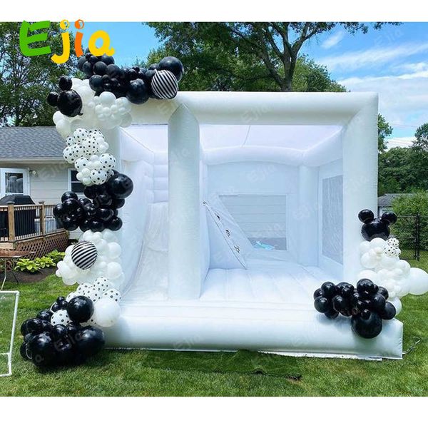 

new design inflatable white wedding bounce house slide combo castle house for adults kids party event fun