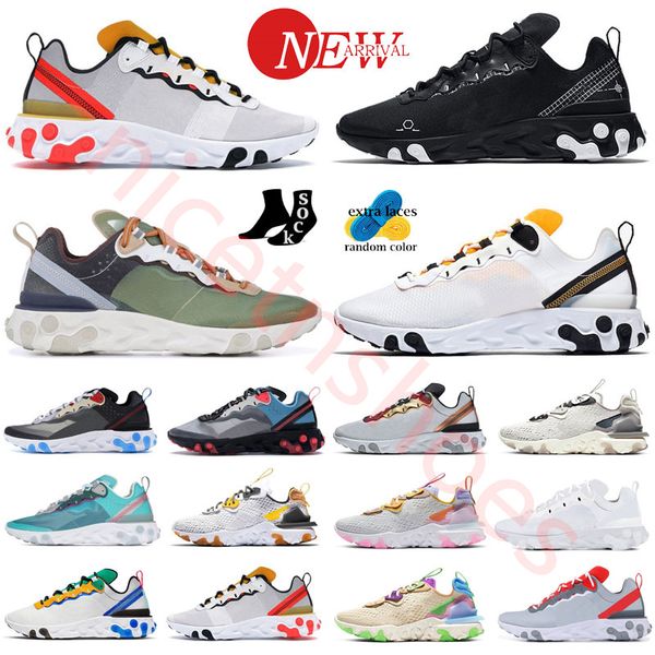 

react vision element 55 87 running shoes type white solar red obsidian cargo volt mens sneakers shoe all black womens sports sneakers epic t