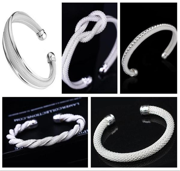 

bracelets jewelrybracelets 925 sterling sier fashion charms bangle bracelet retro vintage mixed styles jewelry for women christmas3294669, Black