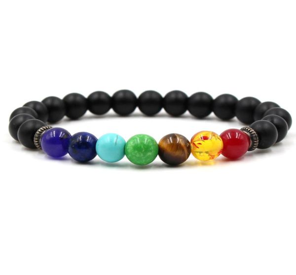

women charm jewelry natural volcanic stone bracelet 8mm tiger eye black lava beads chakra bracelets christmas gift8037789