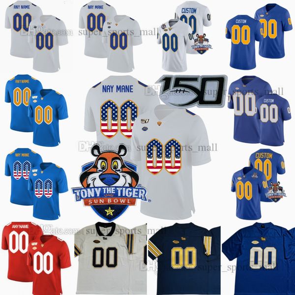 

ncaa s-6xl pittsburgh panthers college football jerseys jake frantl jenkins junko kosanovich derek kyler nick patti kedon slovis nate yarnel, Black