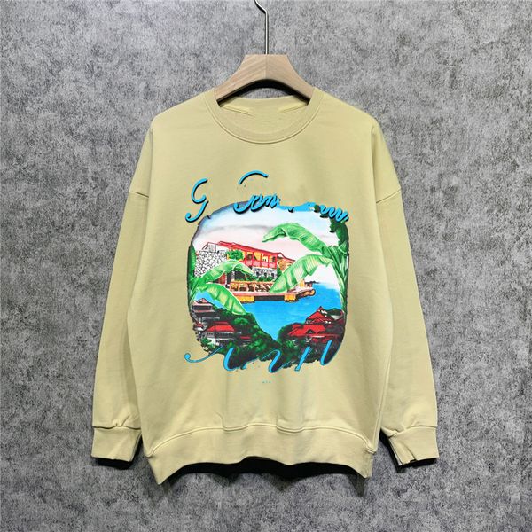 

fashion men's hooded sweatshirt 2023 galleryis designer men's and women's printed letters spring and autumn loose student cas, Black