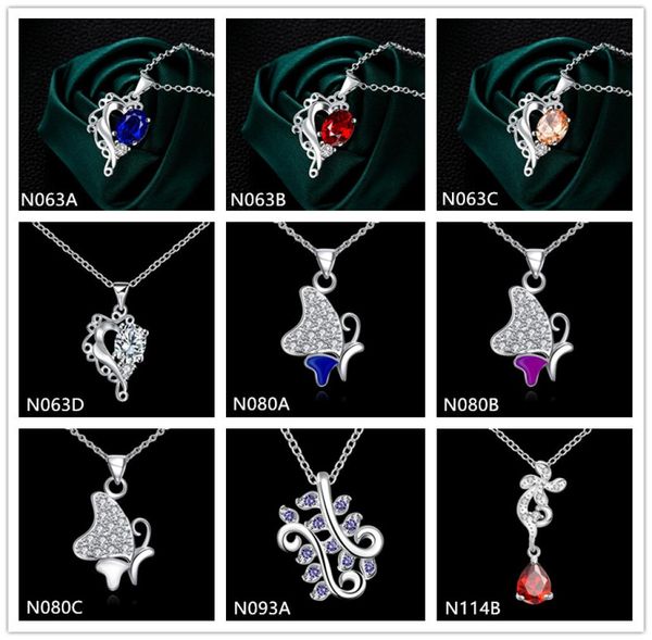 

factory direct fashion women039s gemstone 925 silver necklace pendant 10 pieces a lot mixed stylesterling silver pendant 7401533