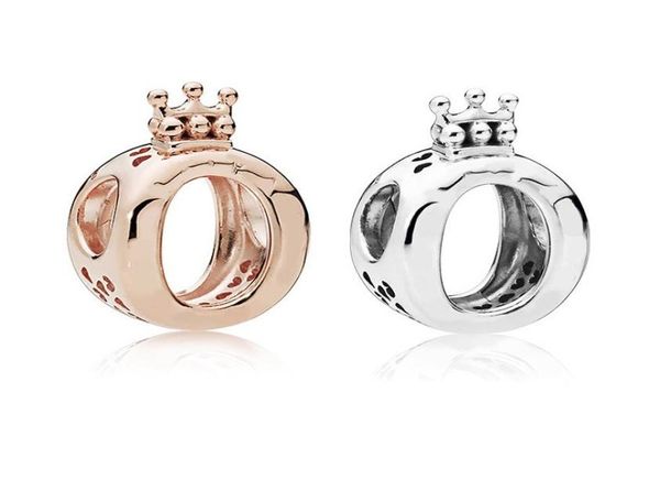 

wholesale 30pcs rose gold crown charm 925 sterling silver european charms beads fit bracelets snake chain fashion diy jewelry9318920, Black