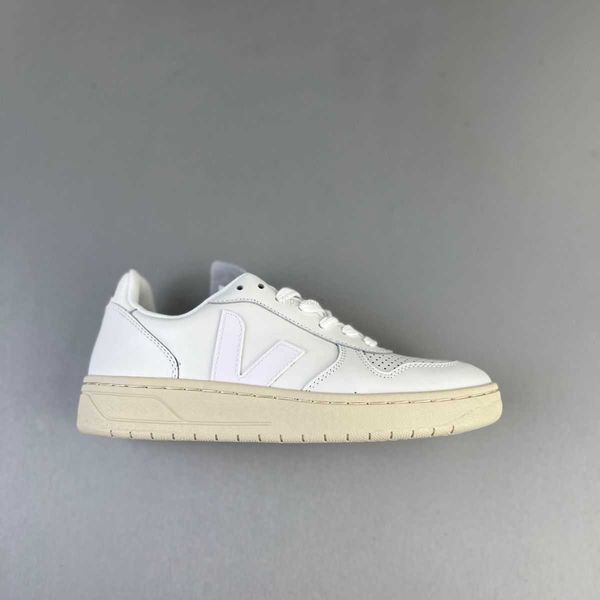 

veja little white shoes anti odor v10 genuine leather perforated breathable sports womens shoes high beauty french little white shoes, Black