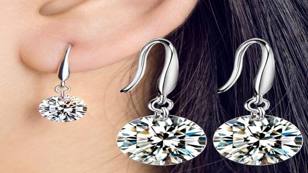 

810mm cubic zirconia women drop earrings 925 sterling silver ladies cz dangle chandelier earrings for bridal luxury fashion jew6737554